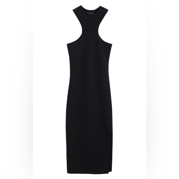 DSTLD Twist Midi Dress in Black - Picture 2 of 5